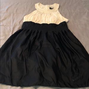 Beautiful Evening Dress Black with Pearl neckline!